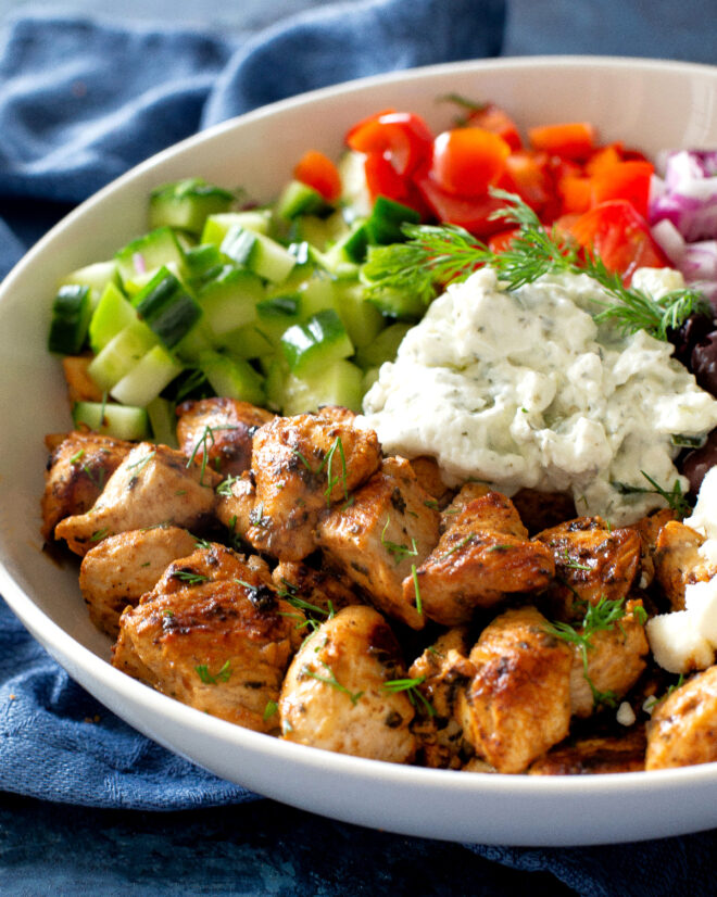 Skillet Greek Chicken - The Girl Who Ate Everything