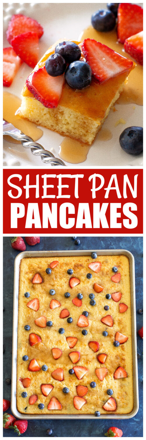 Sheet Pan Pancakes - The Girl Who Ate Everything