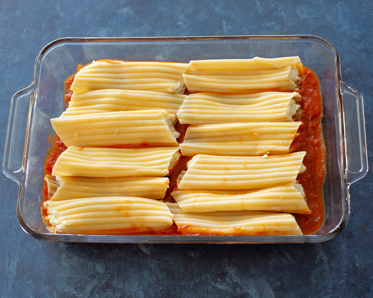 filled manicotti