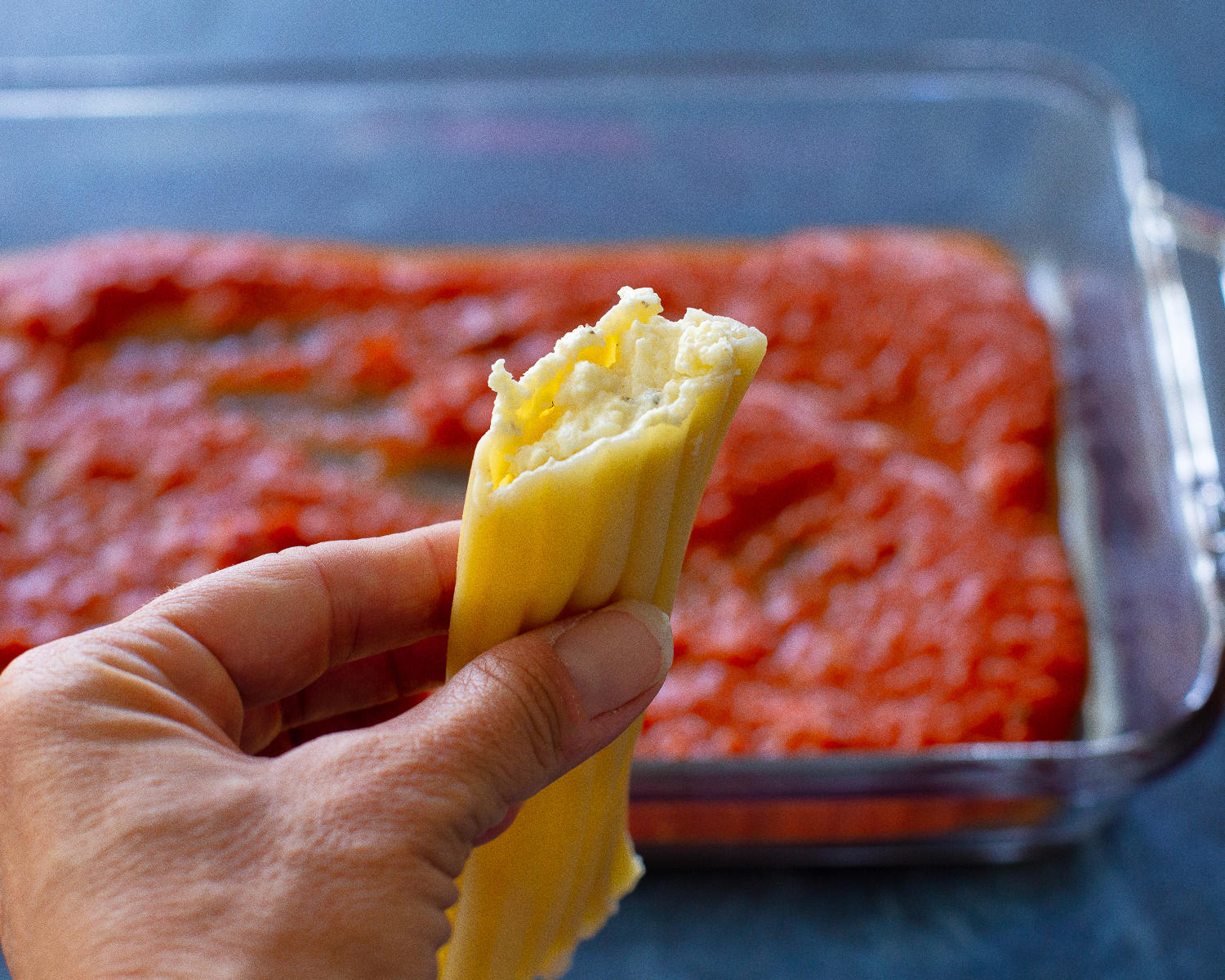 filled manicotti